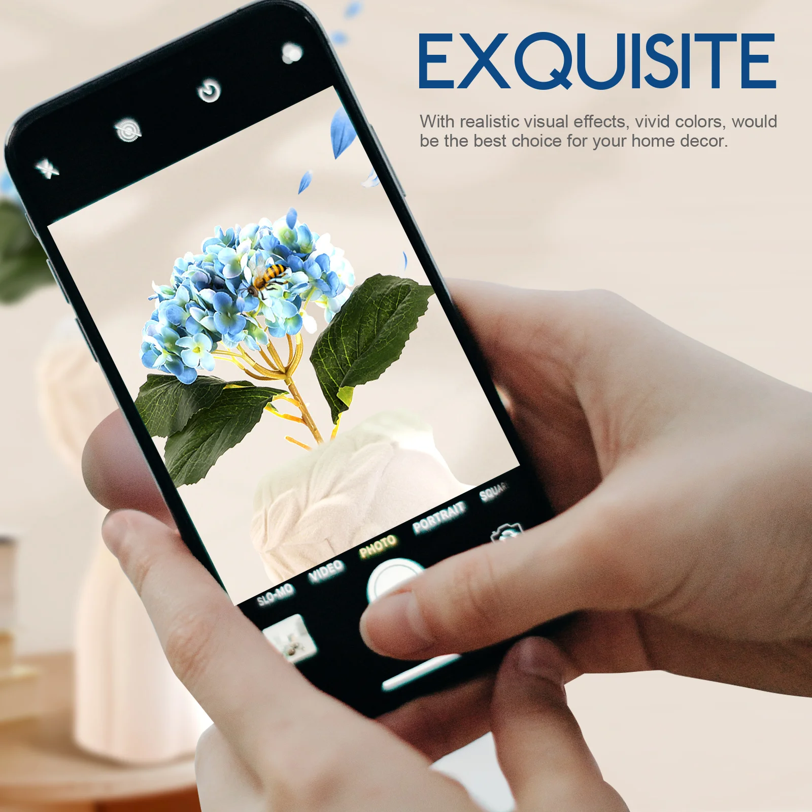 

Outdoor Artificial Hydrangea Bouquet Wedding Stems Cloth Party Fake Flowers for Decoration