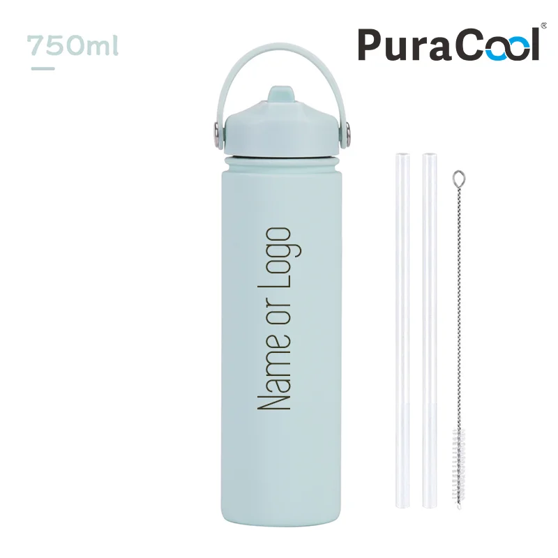 

PuraCool 750ml Water Bottle 25oz Stainless Steel Thermos Personalized Gift