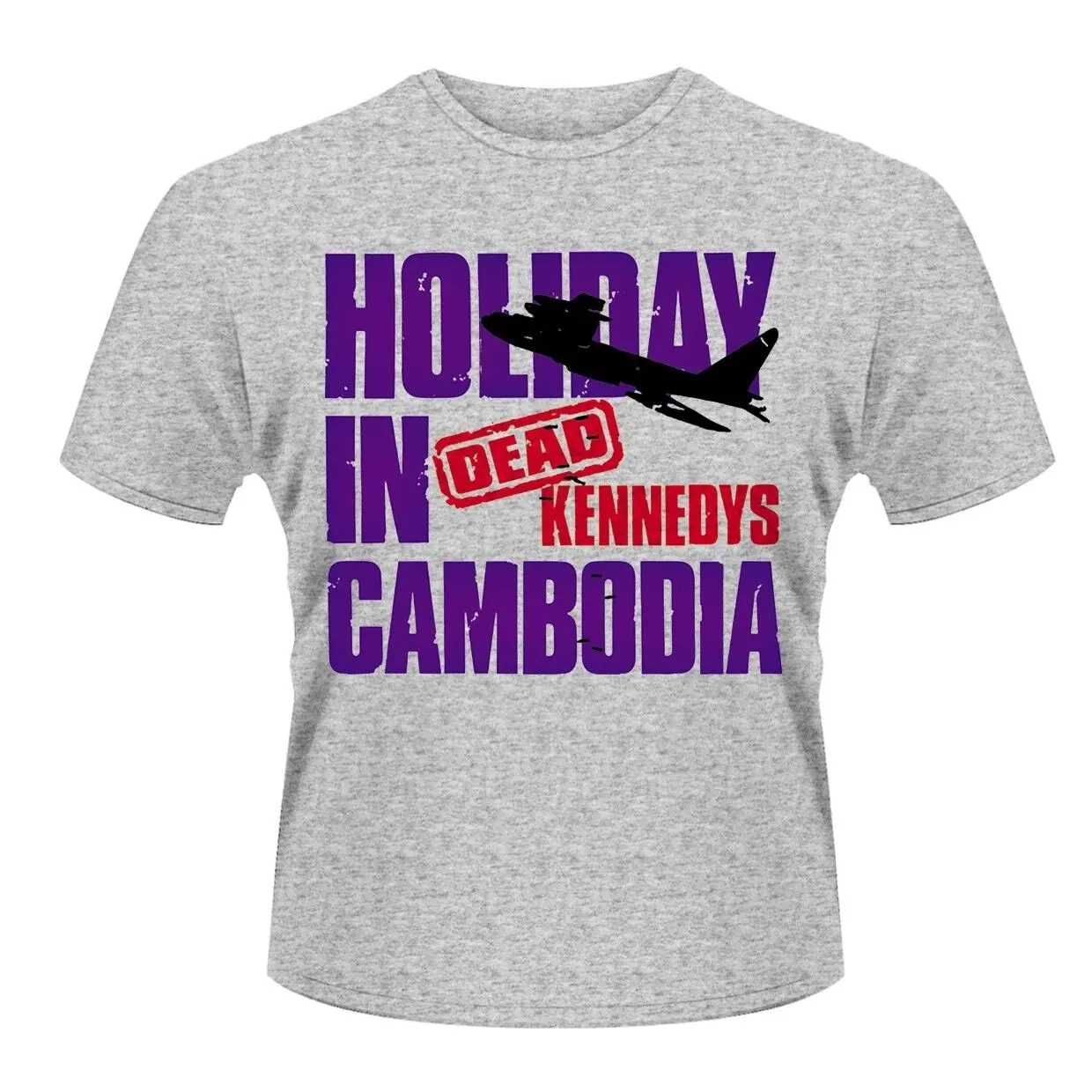 Dead Kennedys 'Holiday In Cambodia' Gray T shirt NEW