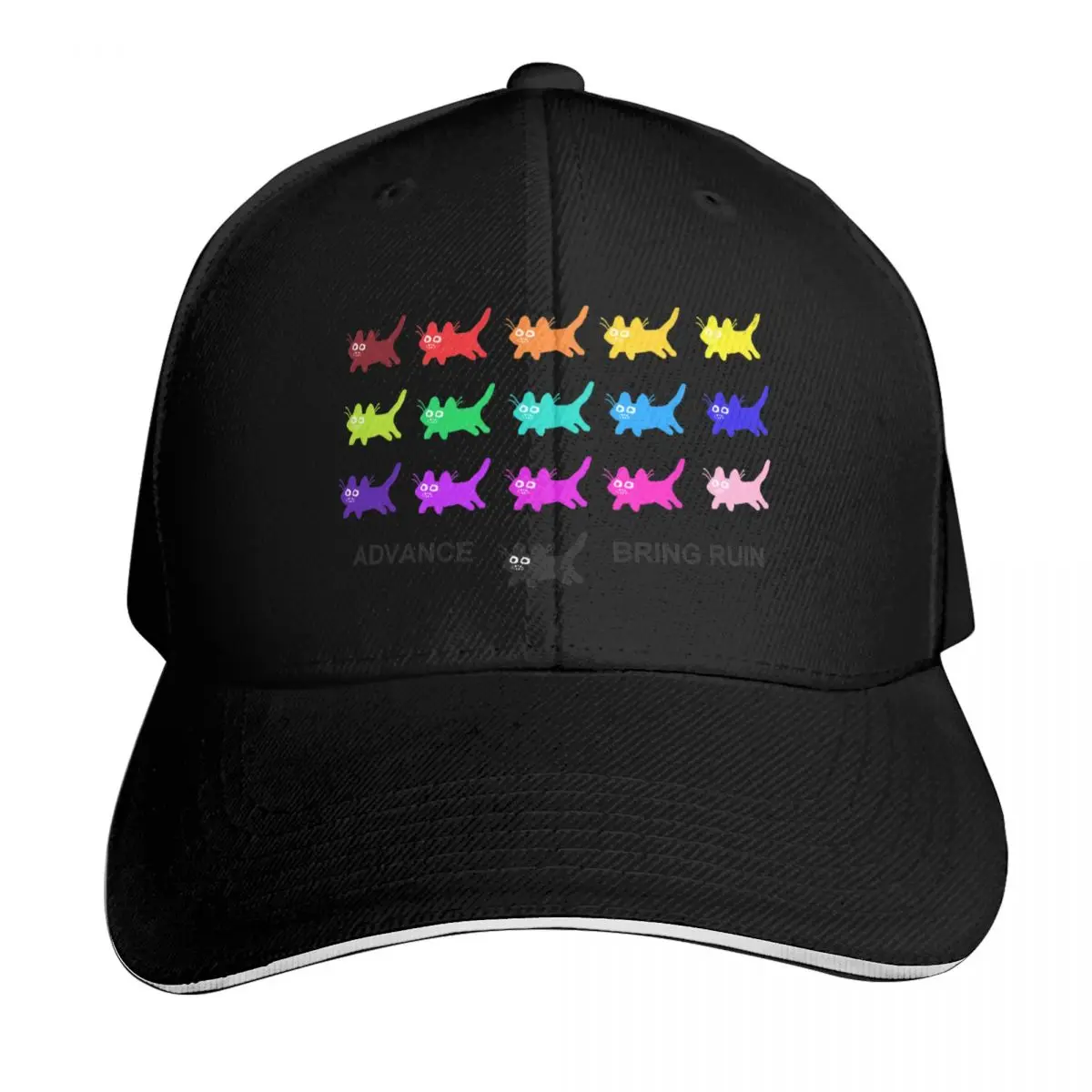 ADVANCE. BRING RUIN Baseball Cap Strapback Dad Hat Six Panel Structured Crown Sun Protection UPF 50+