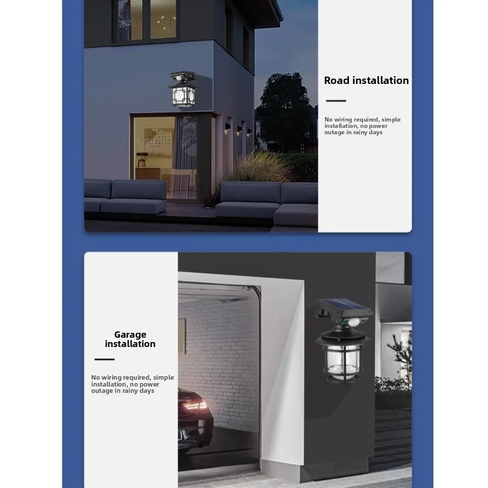 IP65 Waterproof LED Solar Light Adjustable 3 Lighting Modes Solar Street Light Energy Saving Garden Security Wall Light