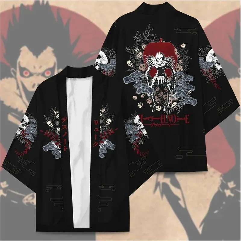 Película Death Note Yagami Light Kimono Cosplay Wafuku capa Albornoz Unisex Yukata Cardigan ropa deportiva pijama disfraces de Halloween g
