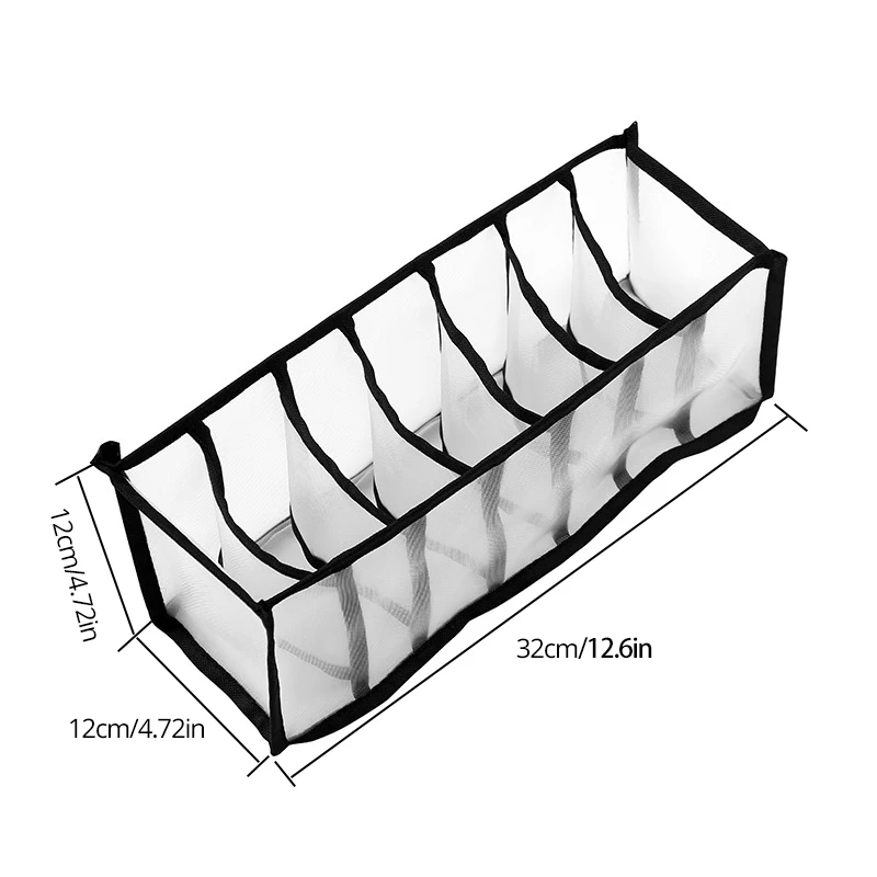 Foldable Underwear Gaveta Organizador Caixa de armazenamento Organizadores do armário Divisor de gaveta Caixas de armazenamento para cuecas Meias e sutiã 1Pc