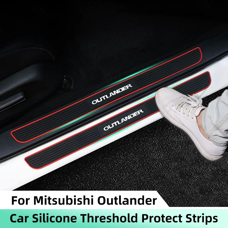 

4 шт. резиновые накладки на пороги автомобиля для Mitsubishi Outlander 3 XL PHEV, защита от царапин, защита для автомобильной дверной панели, накладки