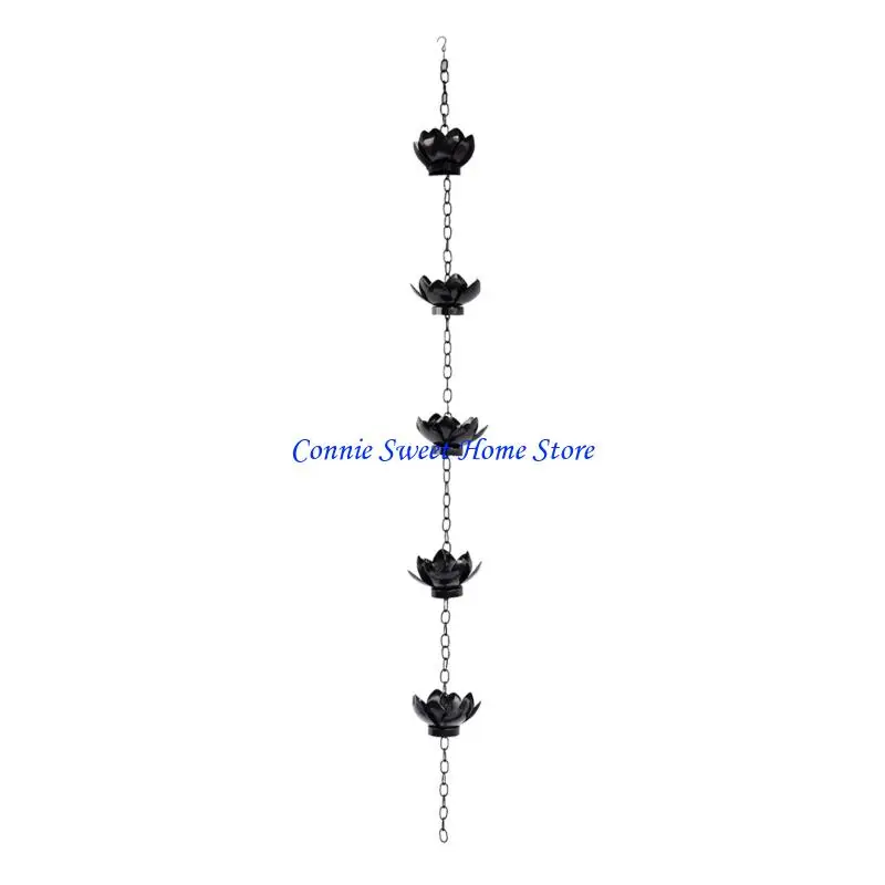 LXAF Strong Iron Rain Chain Decorates Your Garden While Draining Water for Outdoor