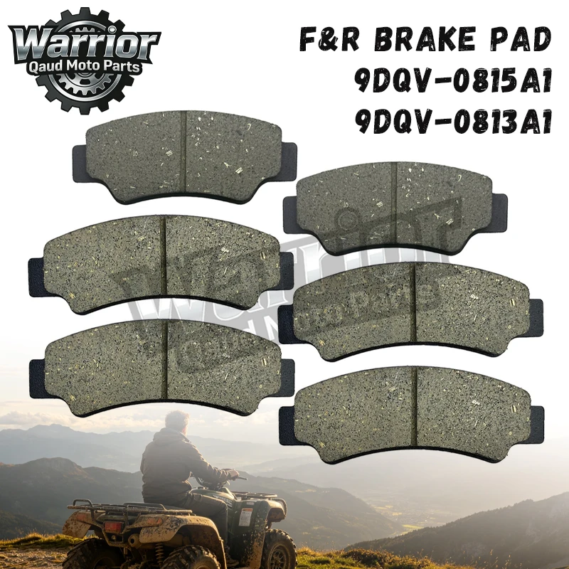 F&R Brake Pad Kit,For Cfmoto Cforce 400 520 NON EPS CF400AZ CF500AZ 22-26 9DQV-0815A0 9DQV-0815A1 9DQV-0813A0 9DQV-0813A1