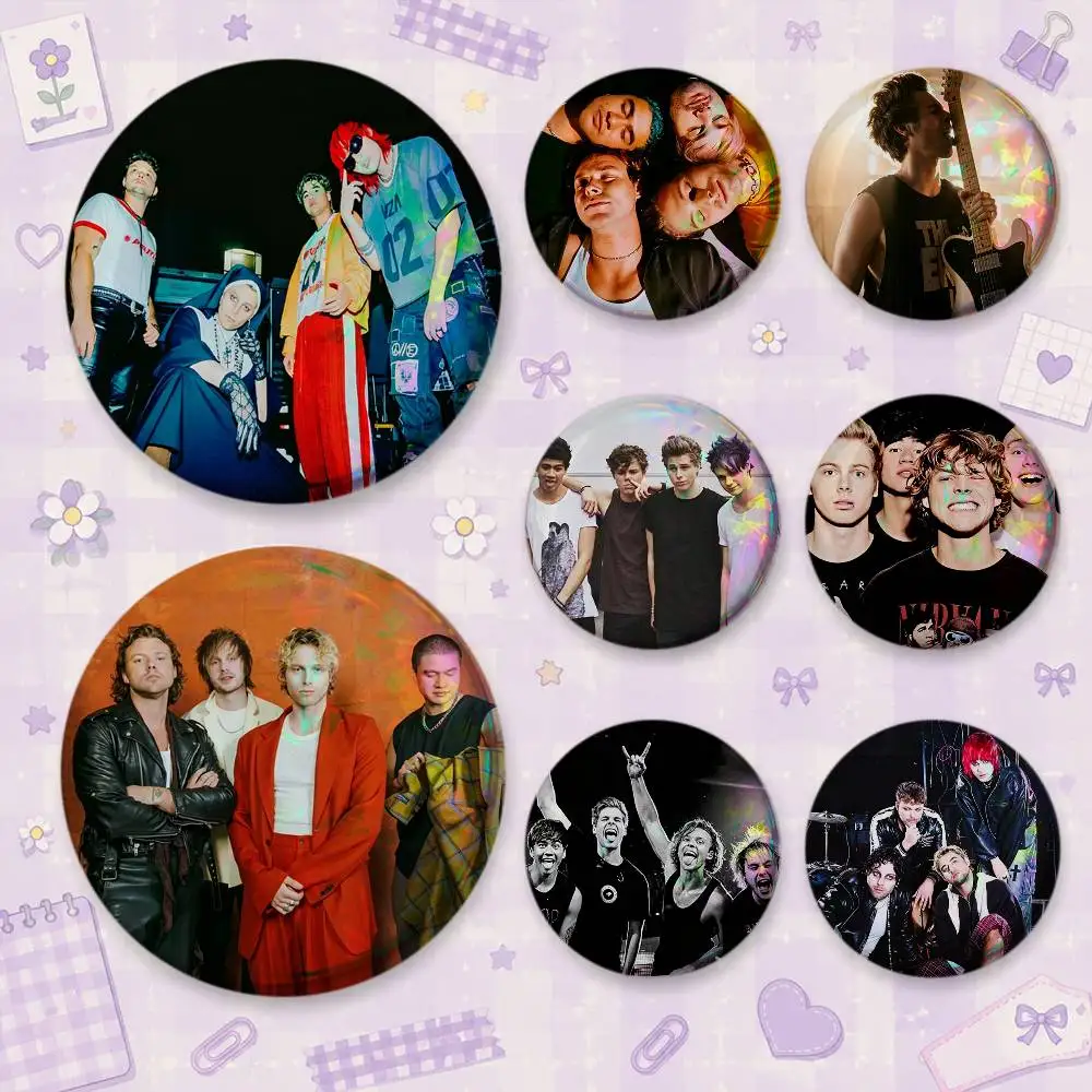 Броши 5SOS S-Seconds of S-Summer, мультяшные значки-пины, аксессуары для рюкзаков и головных уборов, подарок для друга