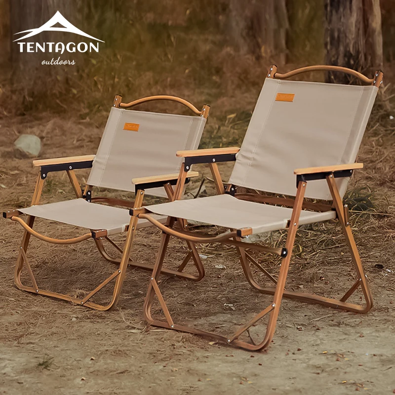 

MOUNTAINHIKER 1pcs Portable Outdoor Camping Folding Kermit Chair Travel Aluminium Alloy Wood Grain Picnic Relax Fishing Chair
