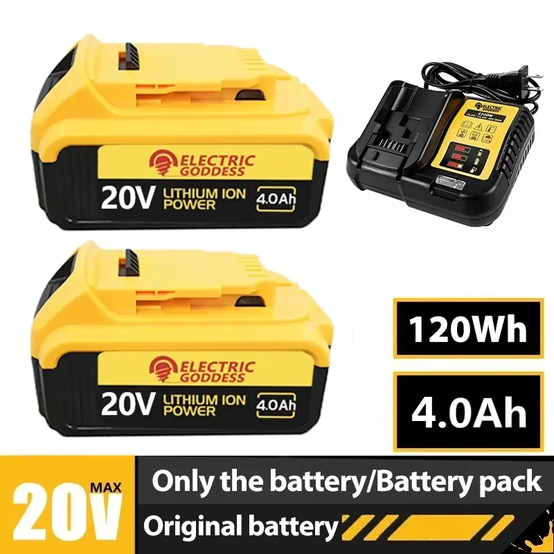 Electric Goddess 20V Battery Compatible With Dewalt Power Tools Rechargeable Electric Tool Accessories Lithium Batteries