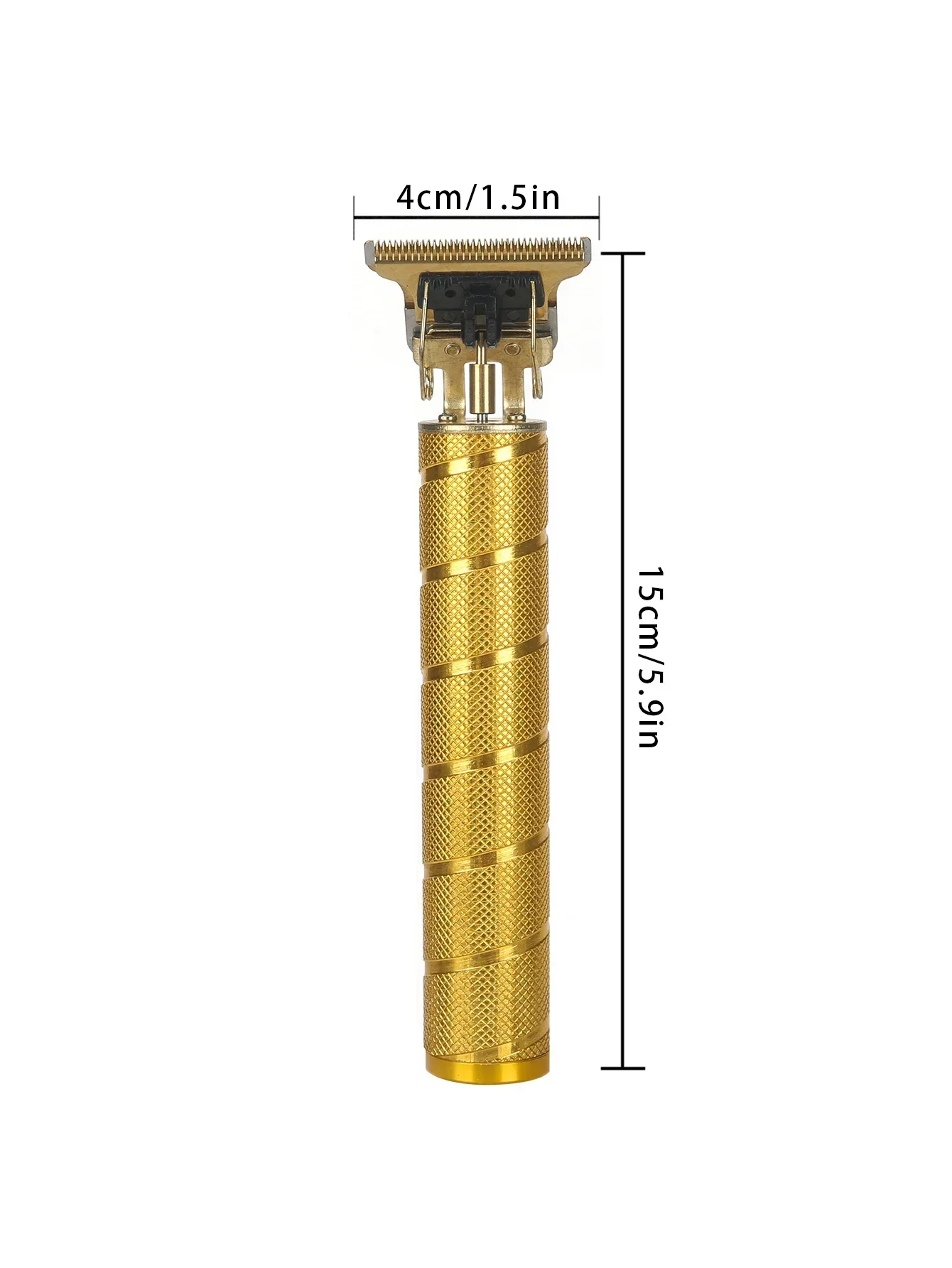 금속 스트라이프 이발기, 강력한 모터, 저진동 저소음, USB 충전 내장, 1200 Mah 대용량 리튬 배터리