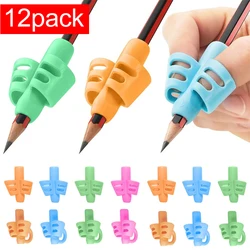 Outil d'écriture de poignée de crayon pour enfants, 3 doigts, 2 doigts, outil de posture, entraîneur, support de stylo, 12 pièces, 9 pièces, 1 pièce