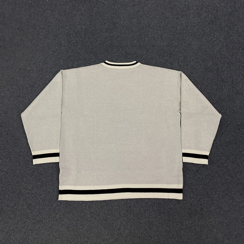 سترة شتوية برقبة دائرية مطبوعة برسوم كارتونية أنيمي، نمط غير رسمي للرجال والنساء، ملابس تريكو عصرية لجميع المواسم