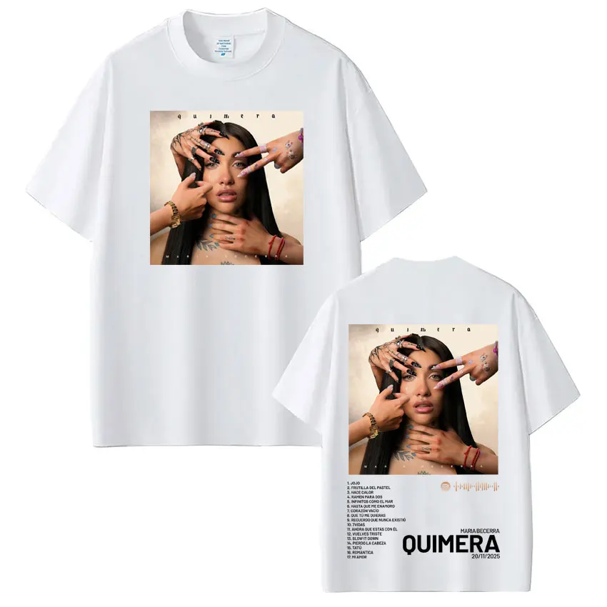 المغني ماريا بيسيرا ريميرا Quimera ألبوم تي شيرت الرجال النساء الجمالية تي شيرت قصيرة الأكمام عادية القطن خمر تي شيرت #1