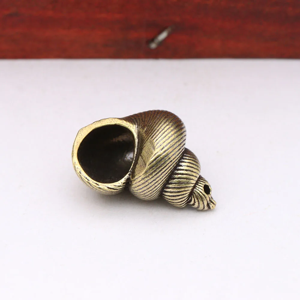 Brass Conch Shell Keyring Hangings Jewelry Motorcycle Car Key Chain Rings Pendants Vintage Men Keychains Accessories Lucky Gifts