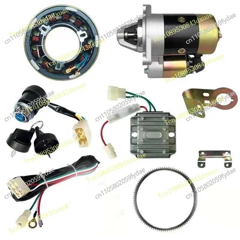 170F/173F/178F/186F Micro-tiller Electric Starter Complete Set for 186 Diesel Engine Retrofit