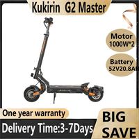 KuKirin G2 Master Adult Electric Scooter 52V 20.8Ah Foldable E-Scooter 1000W*2 Dual Motor 10 Inch Tires City Commuter E-Scooter