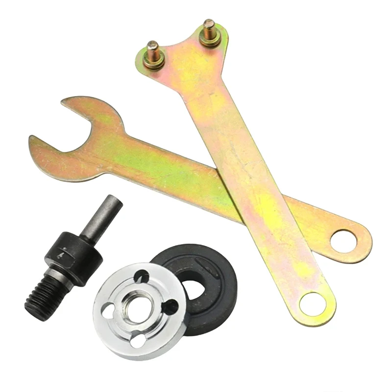 5Pcs Cutting Disc Polishing Wheel Metals Handle Holder Adapter Drill Adapter Universal Drill Adapter with Flange Nut PartsKit