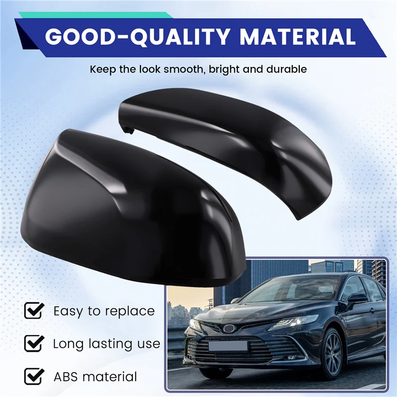

A33K-Car Rearview Mirror Cover Door Mirror Shell For Toyota Camry 2018-2024 Side Rear View Mirror Cover
