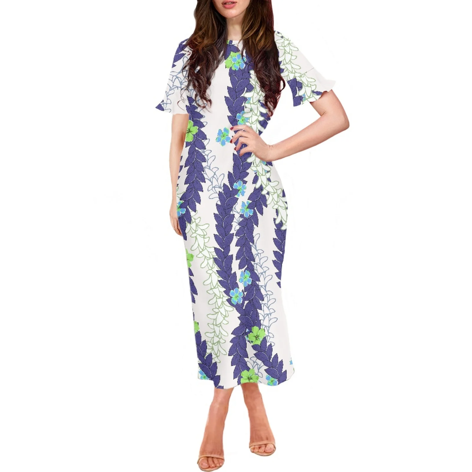 

Enchanting Puakenikeni Lei Tropical Sunset Dress 2025 | Custom Printing On Demand | Hawaii Hot Sale Beach Paradise