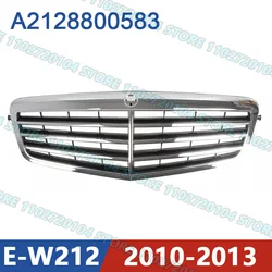 for W212 2010-2013 Mercedes Benz E200 E250 E300 E350 E500 Front Bumper Radiator Grill Mesh Middle Net A2128800583 2128800583
