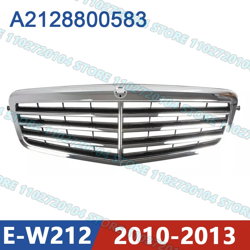 for W212 2010-2013 Mercedes Benz E200 E250 E300 E350 E500 Front Bumper Radiator Grill Mesh Middle Net A2128800583 2128800583