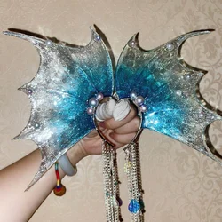 NEW!COS Gradient Shark Ears Mermaid Ears Headdress Fairy Wizard Hair Accessories Shark Mermaid Ears Props Cosplay