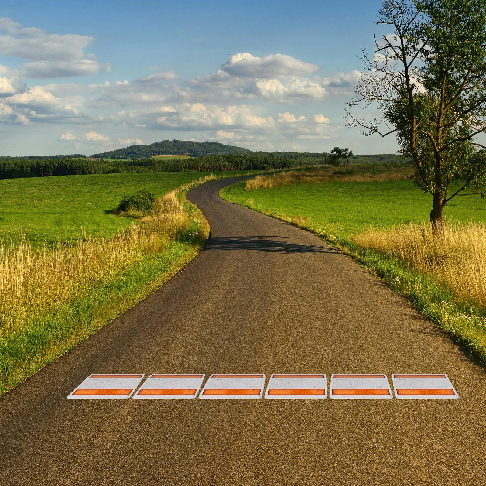 علامات الرصيف العاكسة عاكسات الطريق عالية الوضوح لممر المرآب وتقليل سرعة معدات السلامة للسيارة