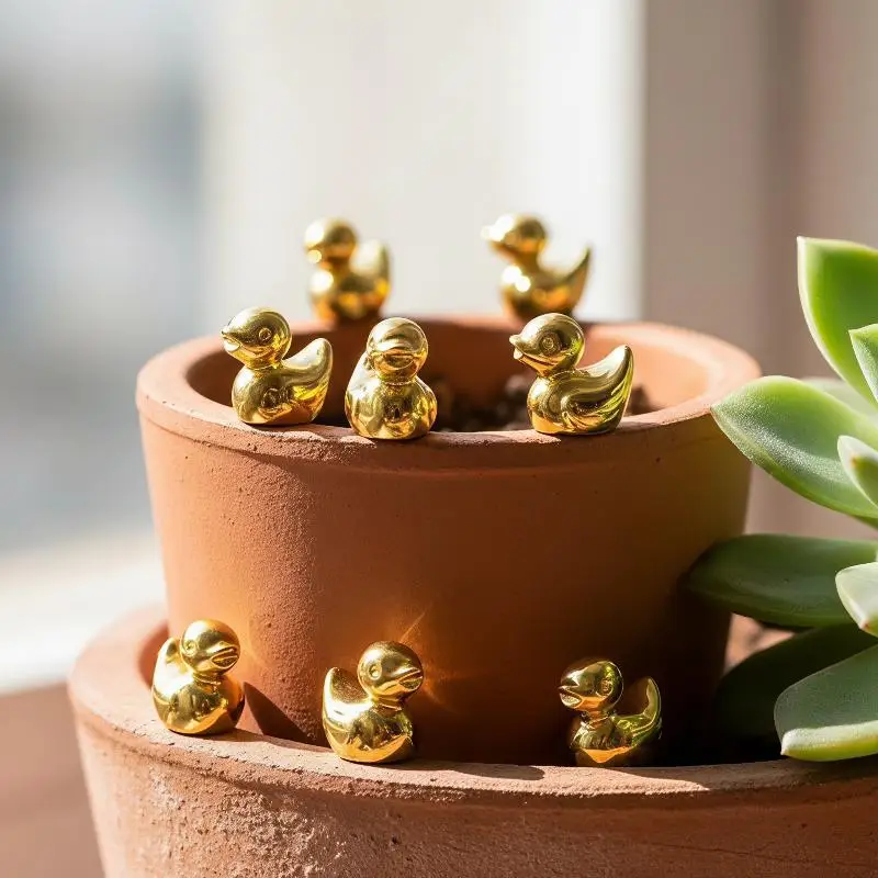 Mini Golden Duck, Resin Mini Yellow Duck Statue, Loose Ducklings, Handicrafts, Dollhouse Decoration, Fairy Garden Scenery
