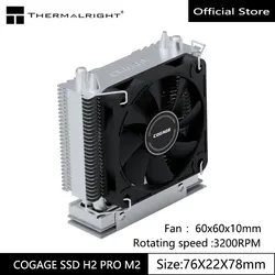 Thermalright COGAGE SSD H2 PRO M.2 Solid-state radiator, supports PCI-E5.0/passive solid-state hard disk radiator