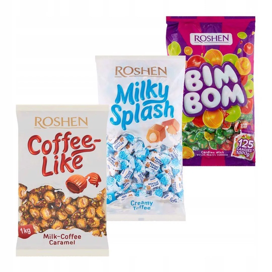 Roshen Candy Mix 3 sabores 1 kg x 3 piezas