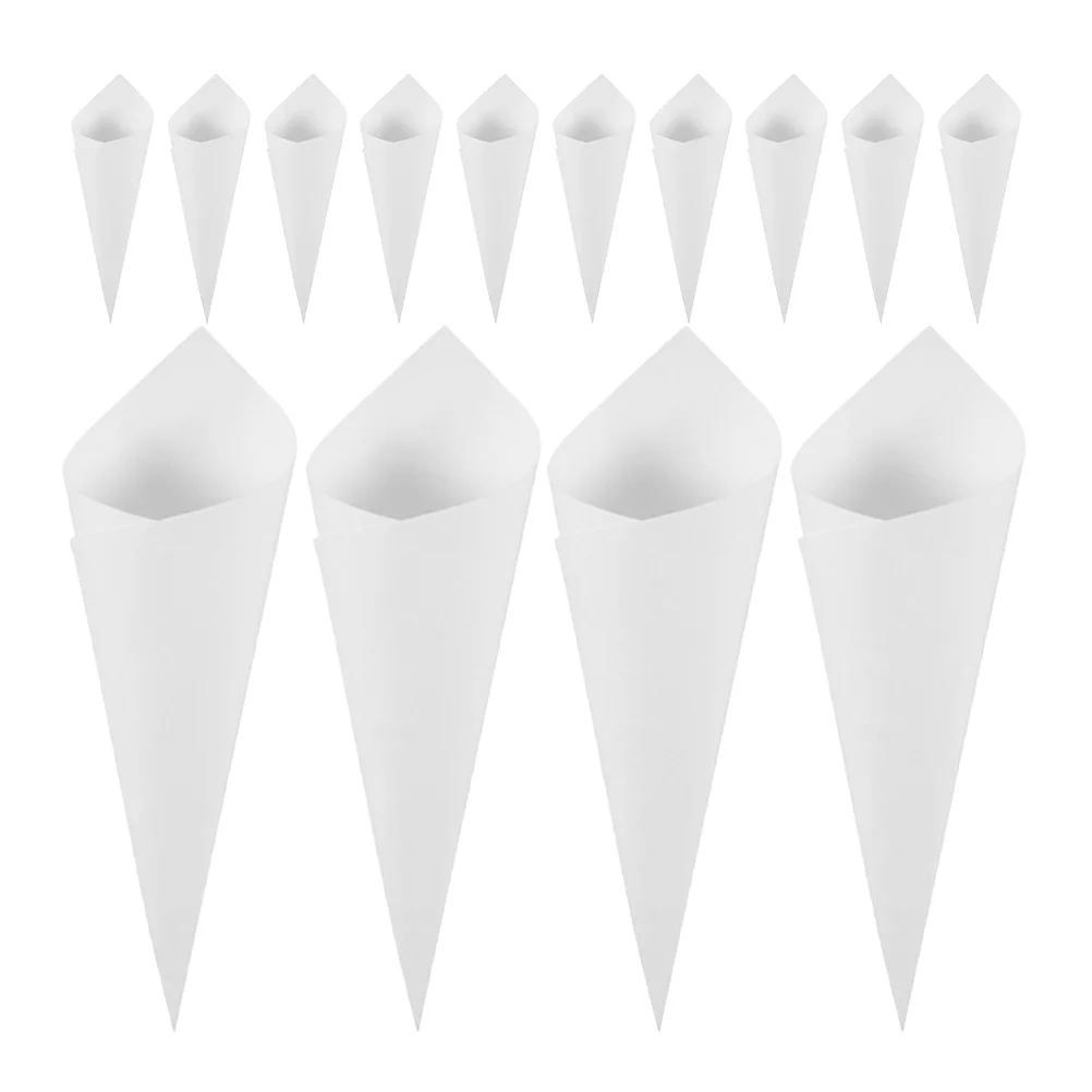 60 Pcs Wedding Petal Cone Confetti Cones Small Bouquet Decor Candy Fries Paper Kraft