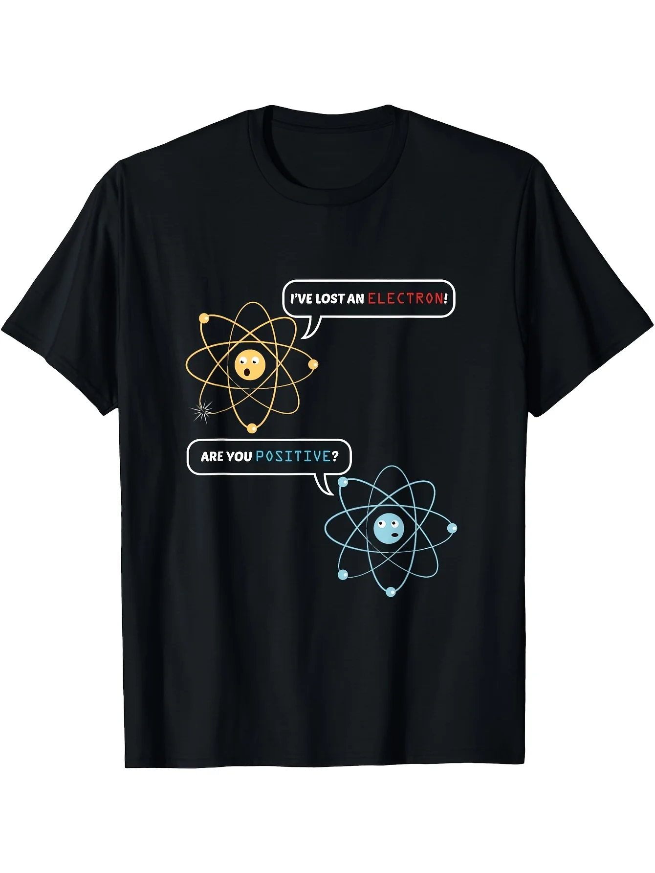 2026 Funny Chemistry Joke T-Shirt - I Lost an Electron & Atomic Symbols (ProtonNeutronElectron) - Unisex Adult Science Humor Tee