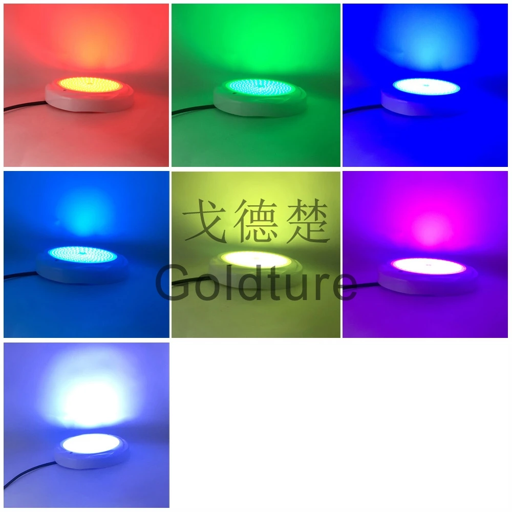 Spot per piscina a LED impermeabile 18W 42W RGB luce subacquea colorata IP68 supporto a parete riempito di resina plastica bianco freddo