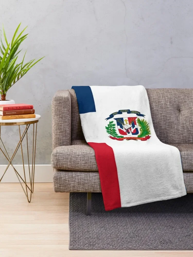 Dominican Republic Flag Throw Blanket Decorative Sofa Sofas Blankets