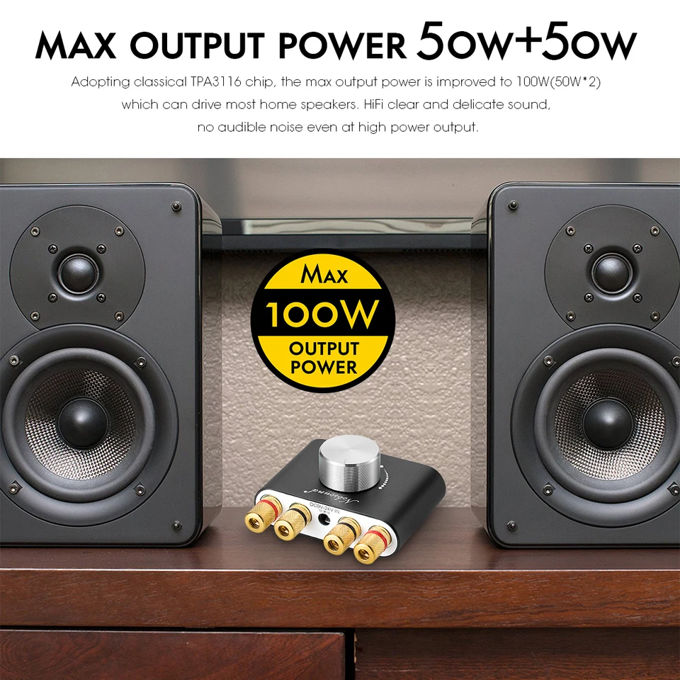 Douk Audio ミニ Bluetooth 5.0 デジタルアンプ NS-01G Hi-Fi ステレオ