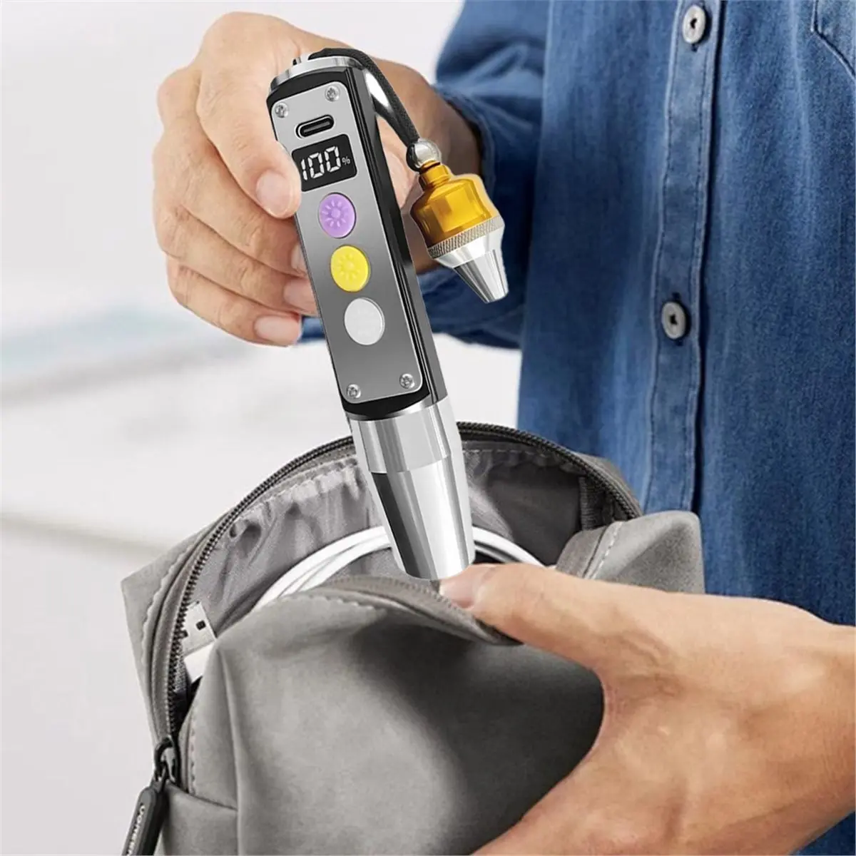 

Y69A LED Three Switches Three Light Sources Jade Identification Flashlight Gemstone Mineral Detection 365nm Ultraviolet