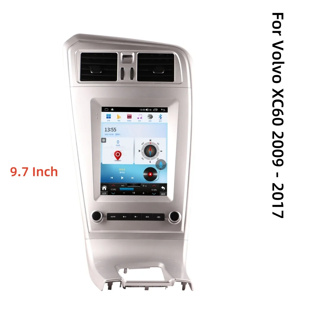 

9.7 Inch Android 13 For Volvo XC60 2009 - 2017 Audio Receiver Vertical Style Auto Multimedia Player GPS Navi Head Unit