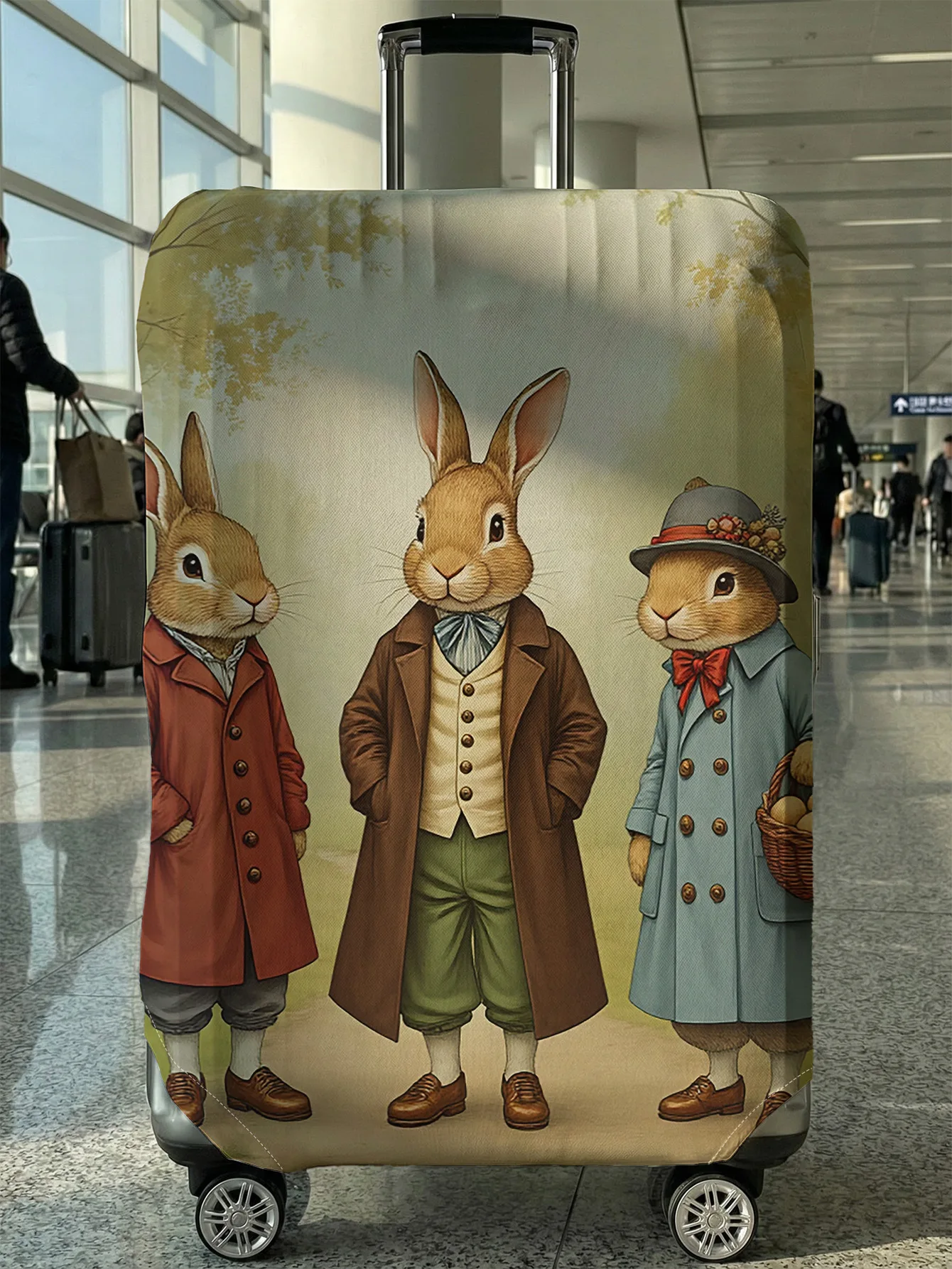 

Защитный чехол для багажа Bedrabbit Family Easter, подходит для чемоданов 18-32 дюймов, чехлы для ручек чемоданов, аксессуары для путешествий