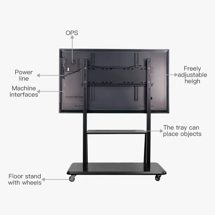 Écran LCD coule multi-touch 65 pouces, affichage numérique, tableau blanc, moniteur, éducation, écran tactile, écran plat