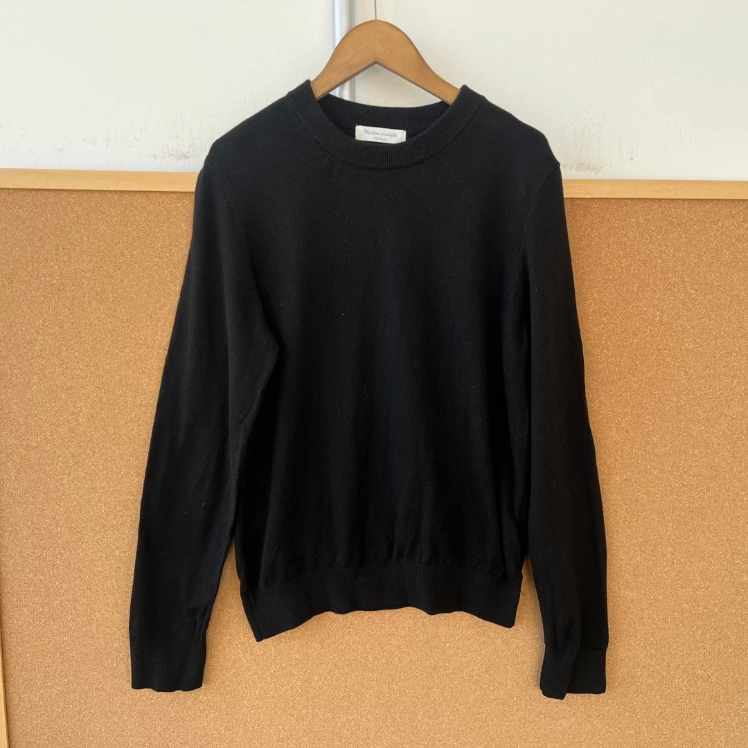 الكورية Sle عارضة طويلة Sve محبوك سترة جولة Ne لون نقي مريح تخفيف الخريف الدفء قطعة واحدة #4