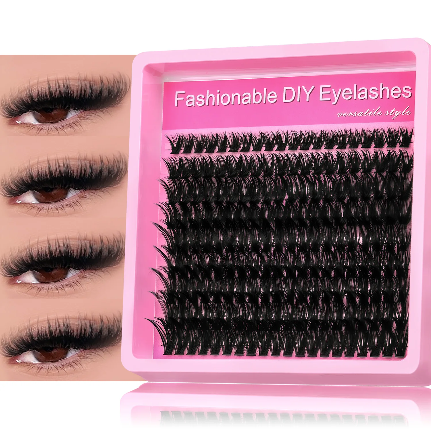 VELTRINAY Puszyste Kępki Rzęs Pluszowe Gęste Rzęsy Przedłużanie Rzęs Kępki Objętościowe DIY Kępki Rzęs Makijaż