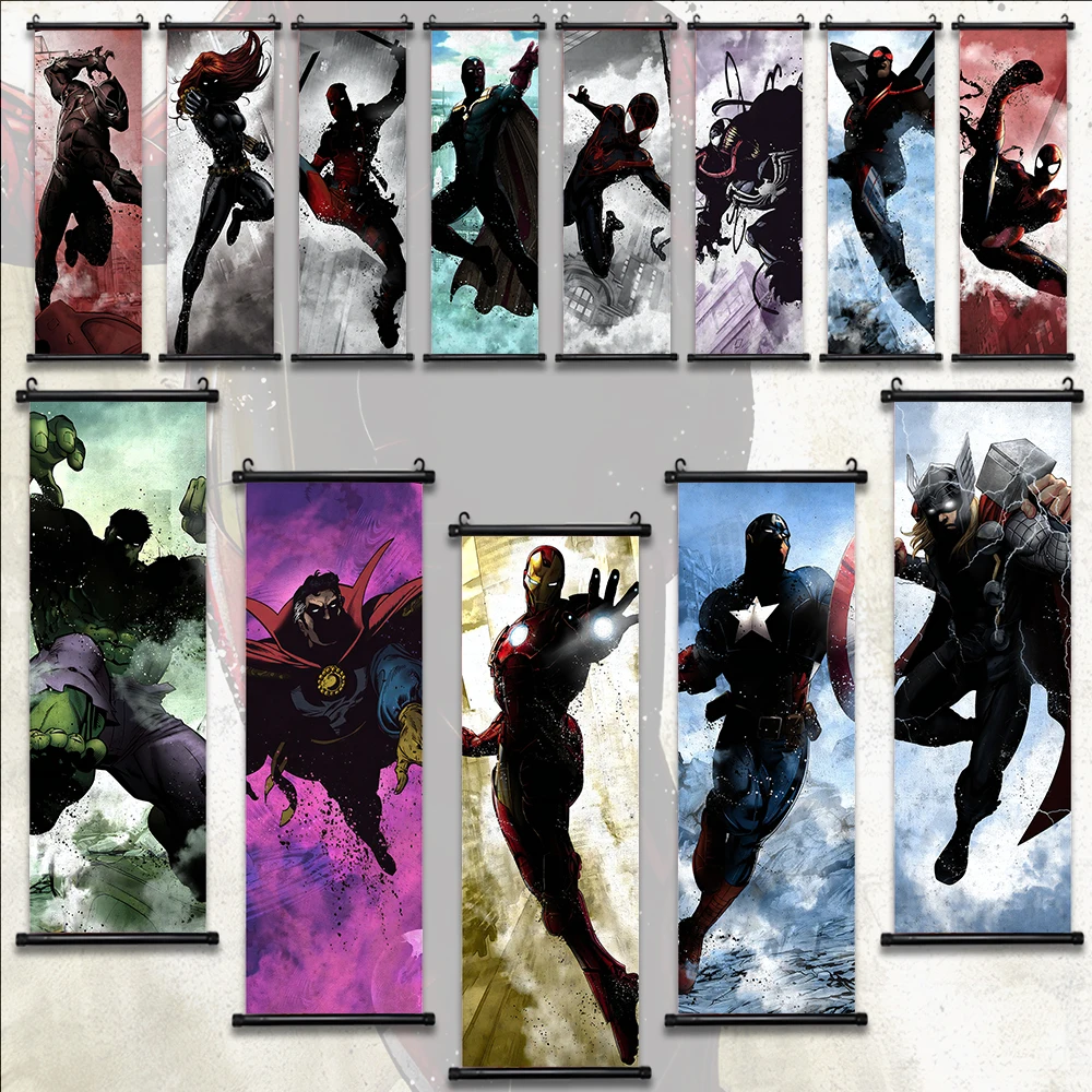 

Dark Edition Marvel Wallpaper Wall Artwork Canvas Painting Print Decor Home Decoration Avengers Art Gift Hanging Scroll Poster