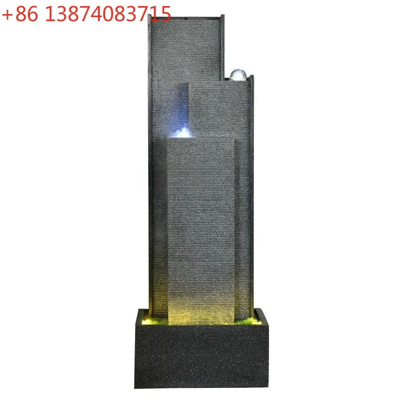 Company front desk opening practical gifts water curtain wall, fountain water feature indoor lucky feng shui wheel ornament