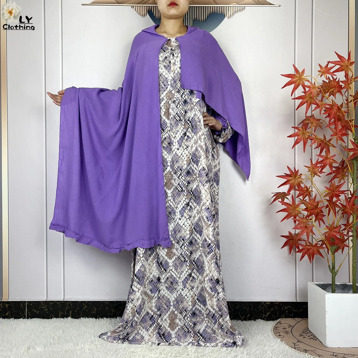 New Muslim Long Sleeves Abaya For Women Ramadan Prayer Garment Dubai Turkey Femme Robe Cotton Loose African Dress Turban Joint