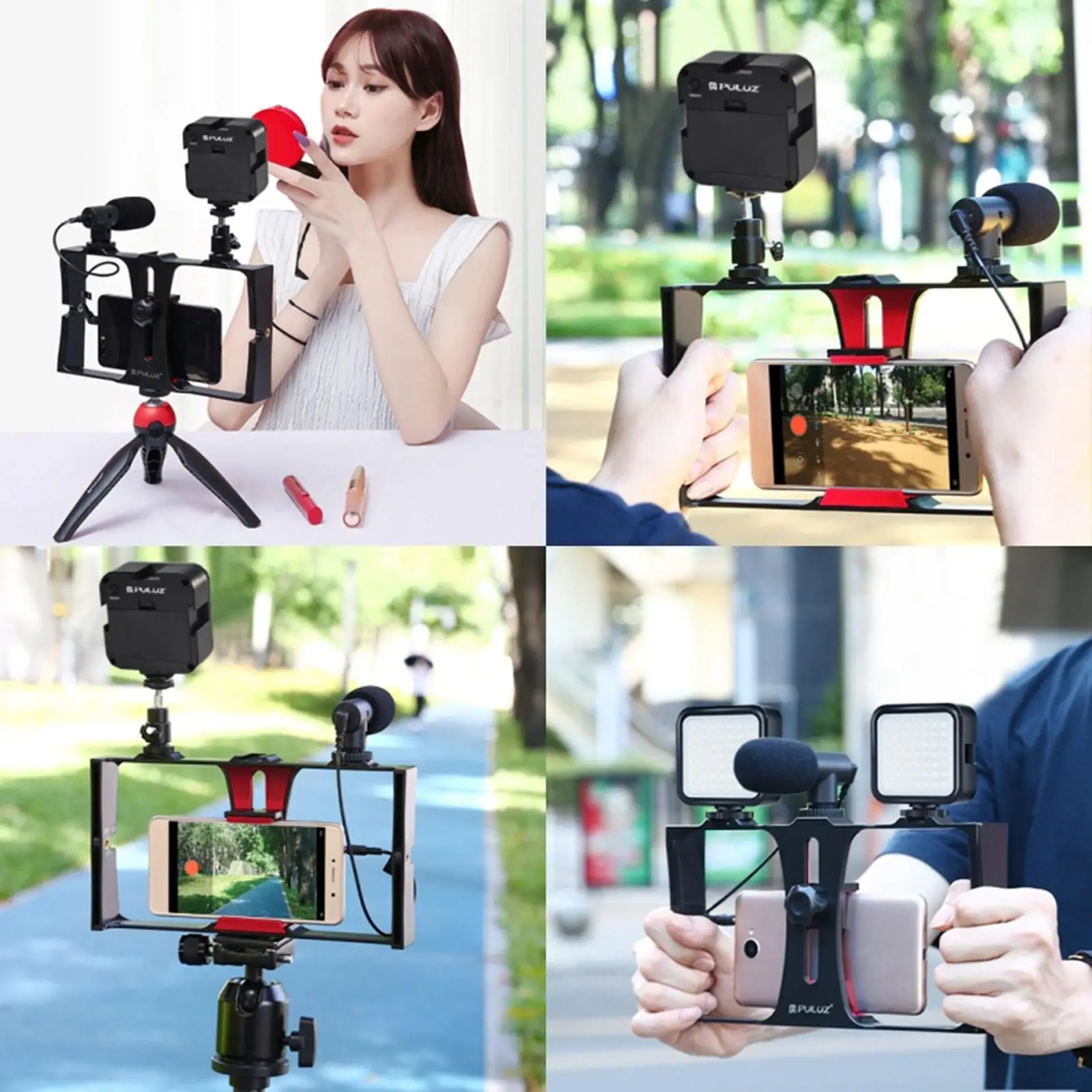 Phone Stabilizer Rig Kit for Video Recording Smartphone Tripod Mount Vlogging Filming Accessories for Youtube Creator
