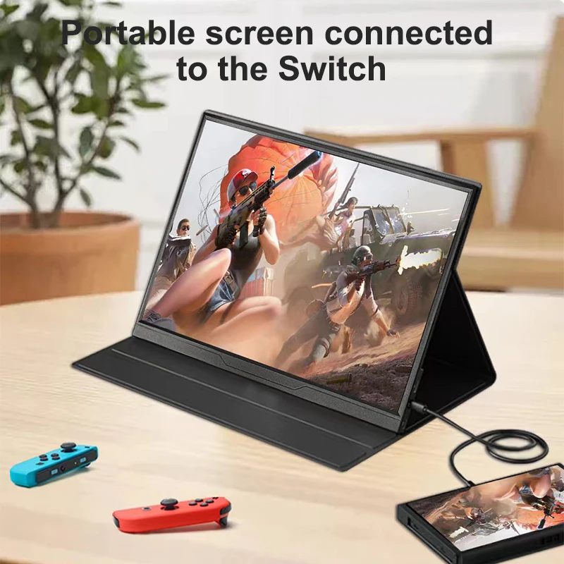 LANLIPU 16 بوصة شاشة عرض الألعاب المحمولة تمديد مع نوع C HDMI ل PS4/5/Steam/Deck/Switch/PC/Mac/الهاتف/صندوق التلفزيون
