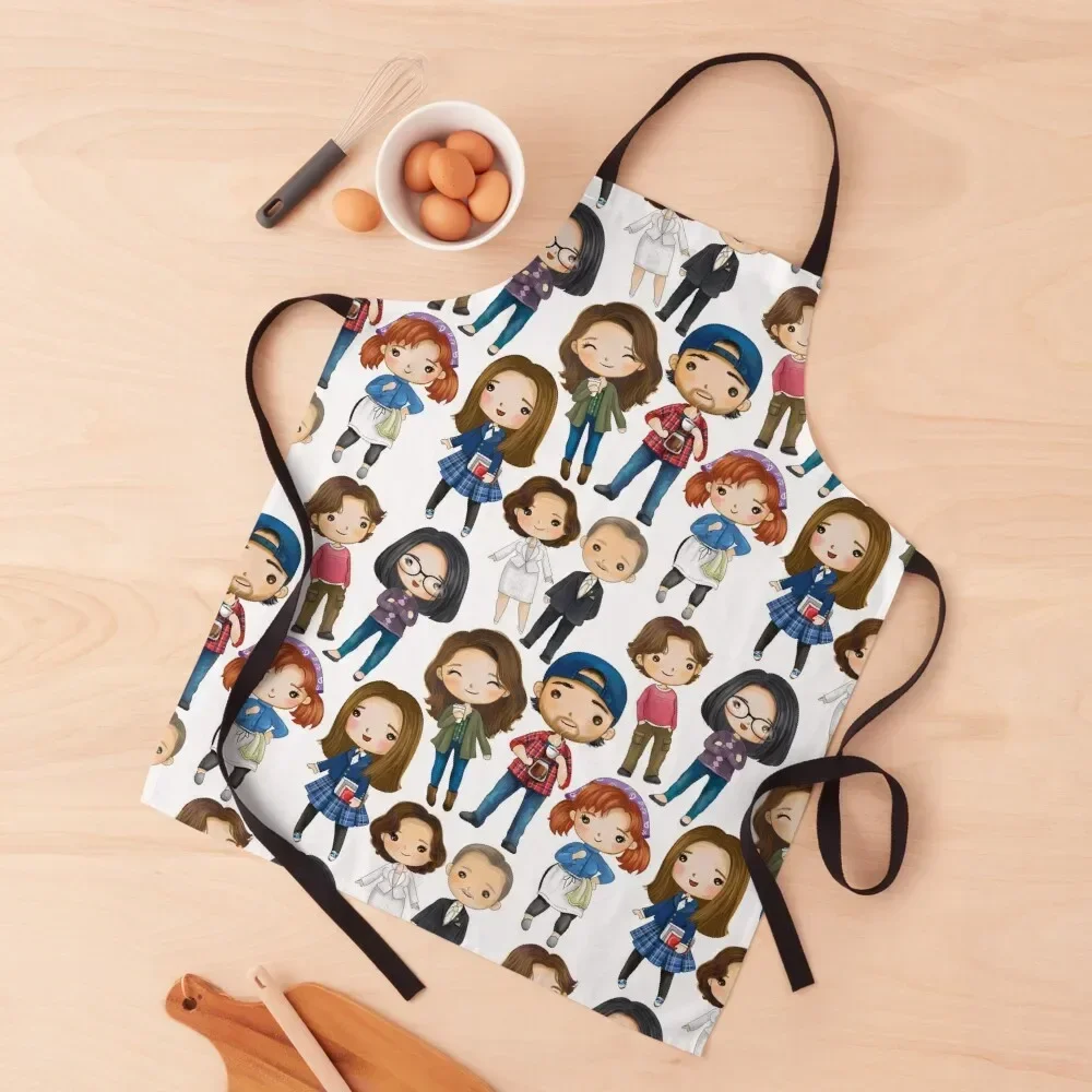 Character Pattern TV Show Luke Diner & More | 2 TV Characters Apron kindergarten teacher kitchen utensil Apron