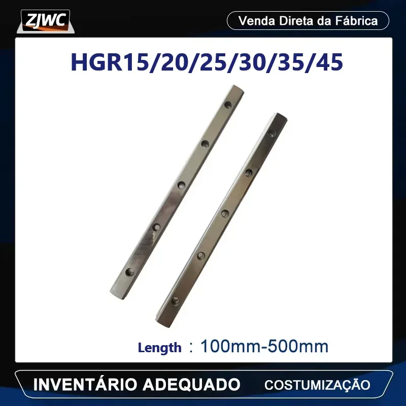 1pc/2pcs 100mm 200mm 300mm 400mm 500mm HGR15 Square Linear Guide Rail HR15 Work With Slider HGH15CA HGW15CC CNC Router Engraving