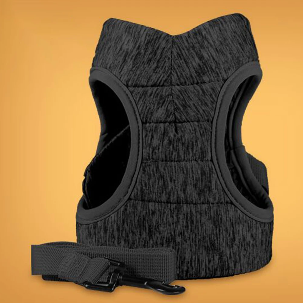

Premium Pet Harness Vest Adjustable Traction Strap Comfortable Outdoor Walking Gear For Cat Dog Hook Loop Design Grey L Large