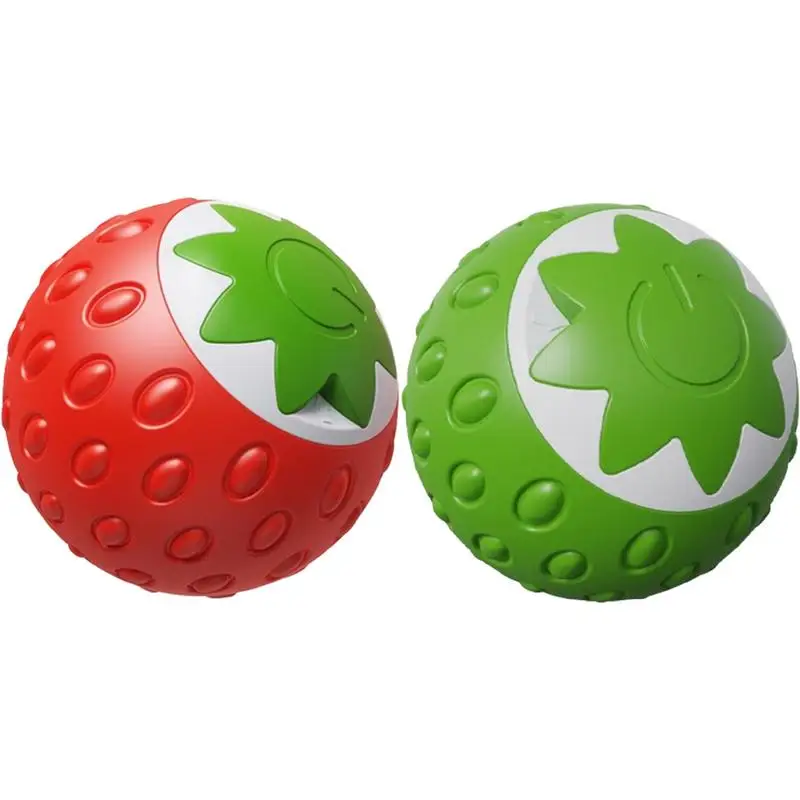 Automatic Cat Ball Strawberry Cat Toy Automatic Moving Ball Interactive Cat Toys for Indoor Cats Intelligent Obstacle Avoidance